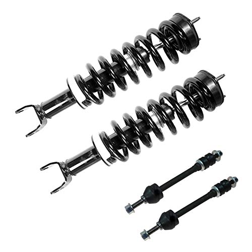 Detroit Axle - 4WD 5-Lug Front Struts w Spring + Sway Bars Replacement for 2006-2008 Dodge Ram 1500-4pc Set