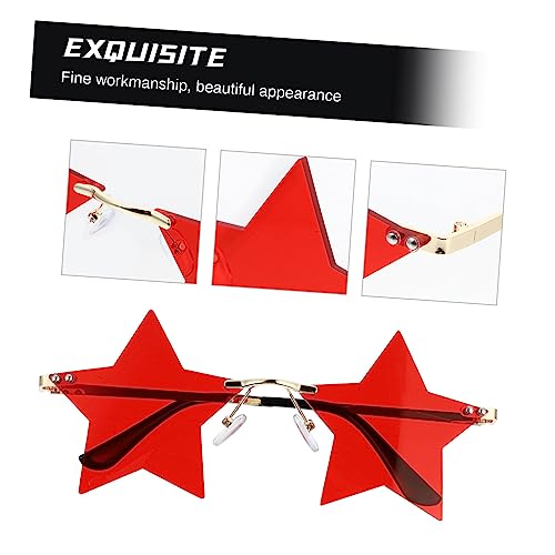 Fashionable Star Shaped Rimless Sunglasses for Parties and Festivals Unique Costume Accessory for Men and Women Creative Design with Durable and Material2
