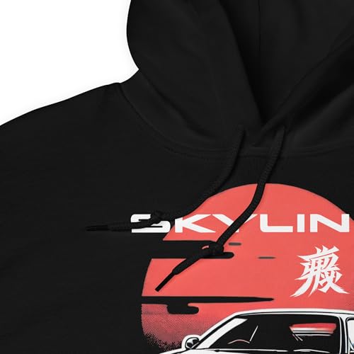 Japanese Sun Black R34 Skyline GTR hoodie for 1990s JDM Tuner Car Culture Enthusiasts4