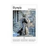 F I N U C B Olympia Washington USA Leinwanddrucke – State Capitol Dome Wall Art, Puget Sound Landschaften Poster für Regierungsbüro-Dekorationen, 40 x 60 cm