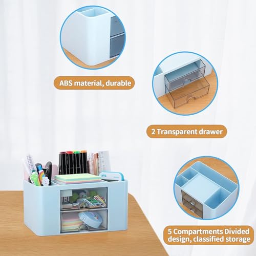 KAHEIGN Desk Organiser with 2 Drawers - Image 2