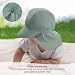 LaLoona Baby Schirmmütze UV 80+ mit Nackenschutz - Sommermütze/Sonnenhut mit UV-Schutz - atmungsaktiv & schnelltrocknend, OEKOTEX Standard 100 geprüfte Kappe für Jungen und Mädchen - Grün - 50-51