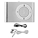 Mini Player, Portable MP3 Player Aluminum Alloy Digital Media Player MiniMP3 BackClip Player with Earphone and USB Cable(Silver)