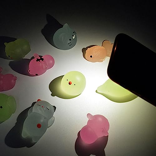 Brinquedos macios para crianças,Luminous Squishys Animais Brilham no Escuro - Fidget Hand Toy, Mochi