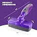 Hertzko Self-Cleaning Slicker Brush - Cat and Dog Brush for Shedding, Tangles and Dirt - Gentle Grooming Tool for Sensitive Skin - Pet Hair Remover for Long and Short Coats - Purple