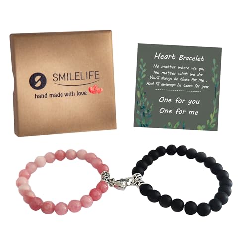 Dual-Sized Matching Heart Magnetic Bracelets for Couples, Best Friends & Family - Perfect Gifts for Parents and Daughter2
