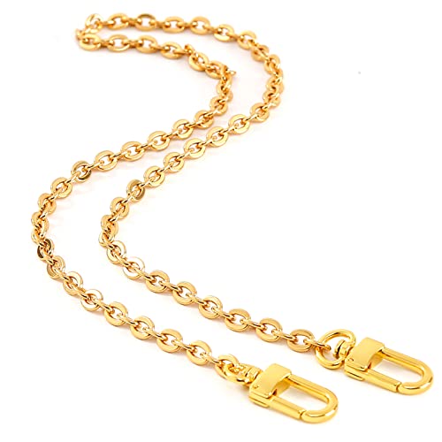 Xiazw Mini Copper Purse Chain Shoulder Crossbody Strap Bag Accessories Charm Decoration (Bright Gold, 66cm)