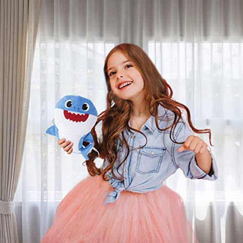 Image of Pinkfong Baby Shark Plush Singing Plush Toy 8 Inch Daddy Shark for The Kids of 1 Year and Above, White, (BS60003)