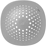WJHCDDA Dusche Abflusssieb Bodenablauf, Badezimmer Anti-Blocking Saug-Haar-Kanal-Abwasserkanal 4pcs Bodenablassabdeckung Filter, langlebig (Color : Grey, Size : 14.4x14.4cm)
