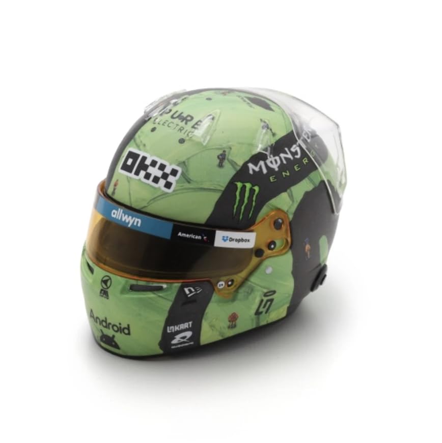 McLaren F1 Team, Official 2025 Model Collection, Lando Norris Special edition Las Vegas GP, 1/5 Scale Model Mini Helmet With Display Box