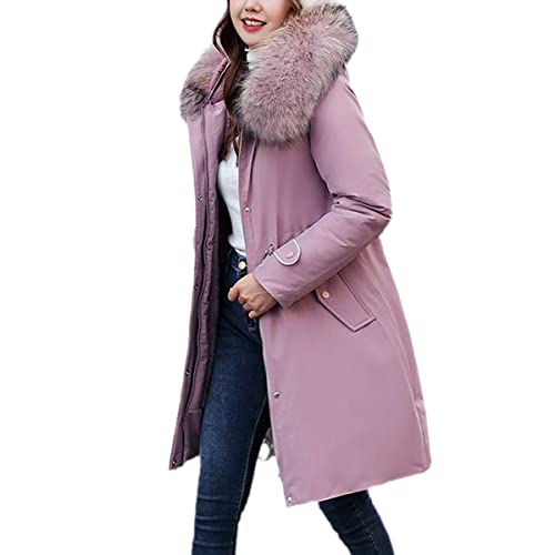 Veste en coton rose pour femmes Roquorl grand froid pour sorties en ville et nature