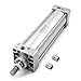 Baomain Pneumatic Air Cylinder SC 63 X 150 PT3/8, Bore: 2 1/2 inch, Stroke: 6 inch, Screwed Piston Rod Dual Action