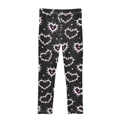 Electric Shock Love Girls Leggings,Workout Leggings for Girls Toddler Athletic Leggings Size for 3-10T2