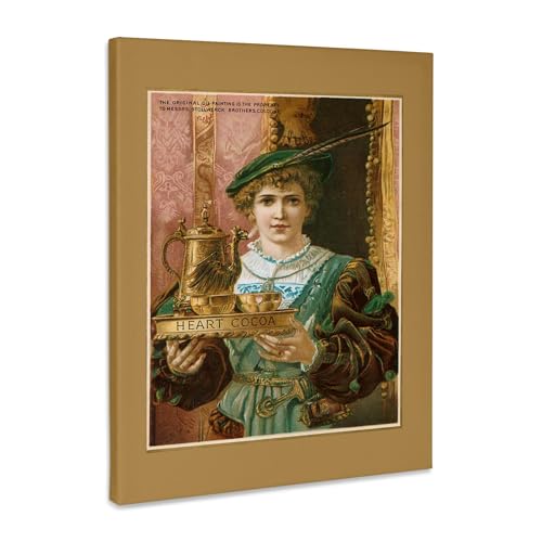 3dRose, Heart Cocoa Vintage Trade Card Advertisement Reproduction, Museum Grade