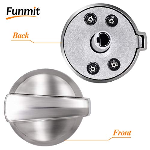 Funmit Wb03X25796 Heavy Duty Burner Knob Exact Replacement For Ge Range Wb03T10326 (Stainless Steel) #TOP2