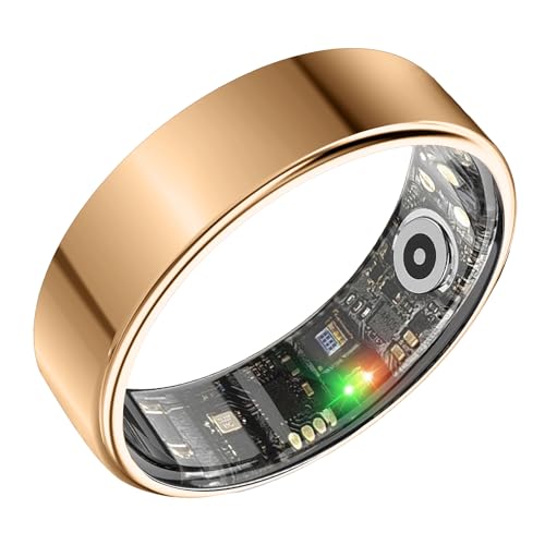 Image of BENIO Smart Ring for Women Men, Health Tracker with Heart Rate /Blood Oxygen /Sleep Monitor /Step Counting, Fitness Ring, No App Fees for iPhone & Android (Rose Gold 11#)