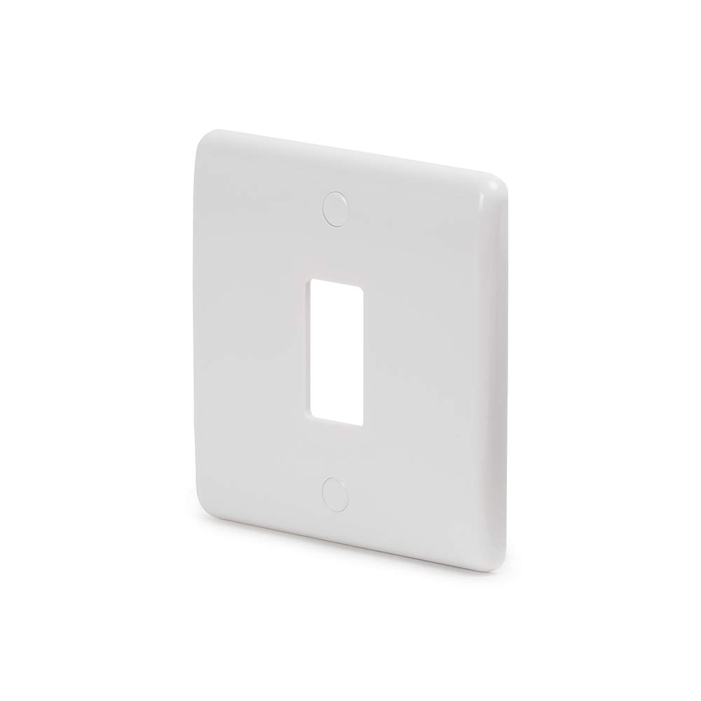 Lieber Silk White 1 Gang Grid Plate