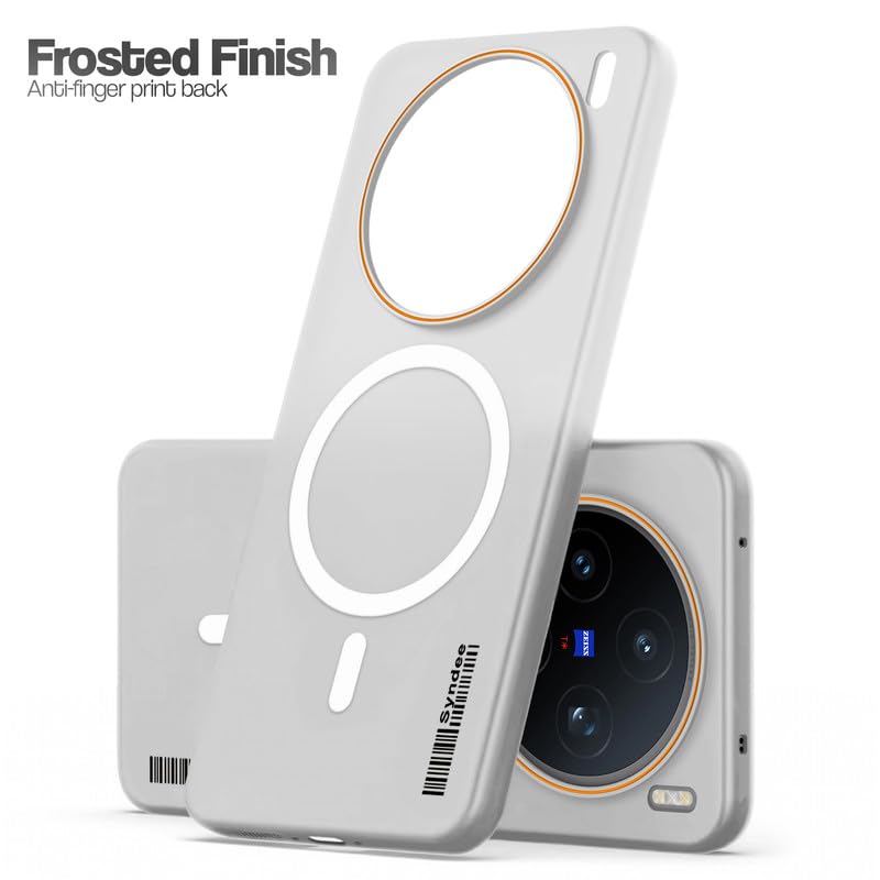 Image of Mr. Case Back Cover for Vivo X200T 5G Sleek Frosted Translucent Back with Wireless Charging Support | Anti-Scratch Shockproof Phone Case - White