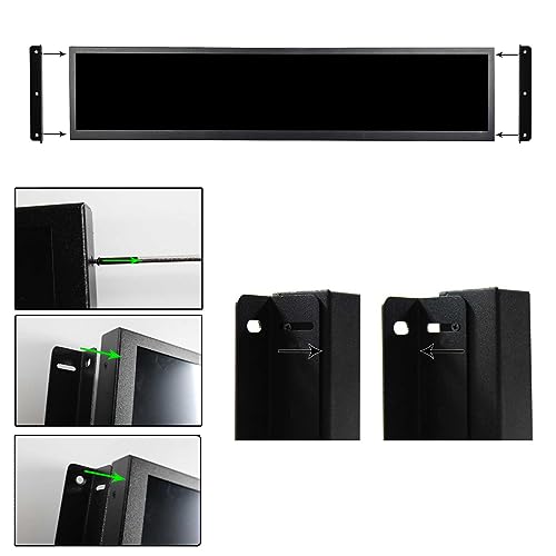 Image of VSDISPLAY 19'' IPS Stretched Bar LCD Display 1920x360 with H /D USB Ports | Autoplay Monitor for Advertising Extra Display Gaming Cabinet Topper