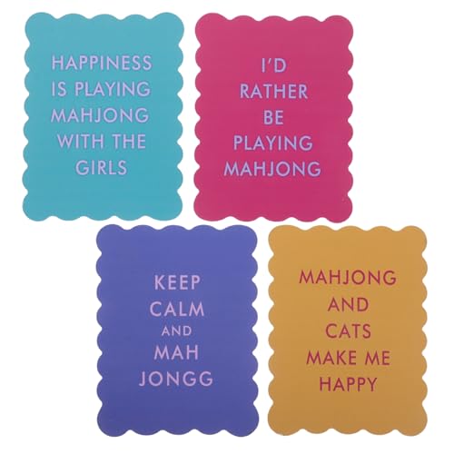 Cartas Mezcladoras Mahjong PVC Accesorios Mezclar Fichas Juego de 4
