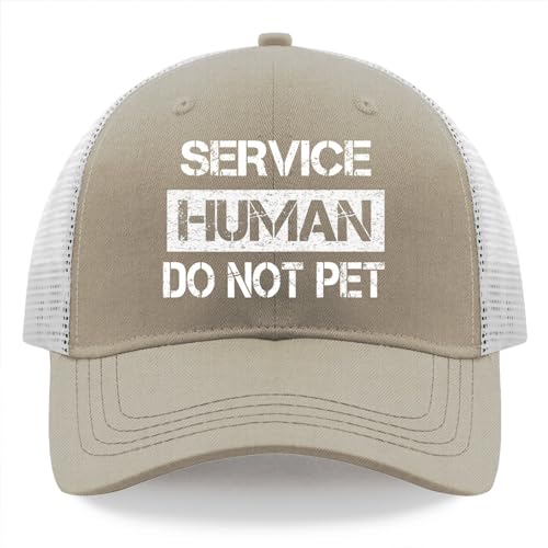 Service Human Do Not Pet Hats Cycling Caps for Son Apricot