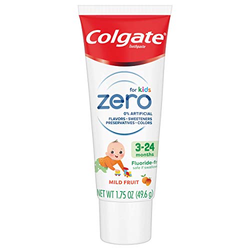 Colgate Zero Baby And Toddler Training Toothpaste, Fluoride Free & Sls Free, Natural Mild Fruit - 1.75 Ounce #TOP6