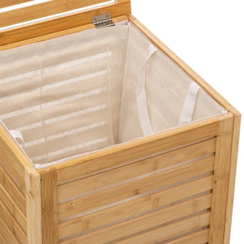 Panier à linge 65l sicela 5five en bambou - 5