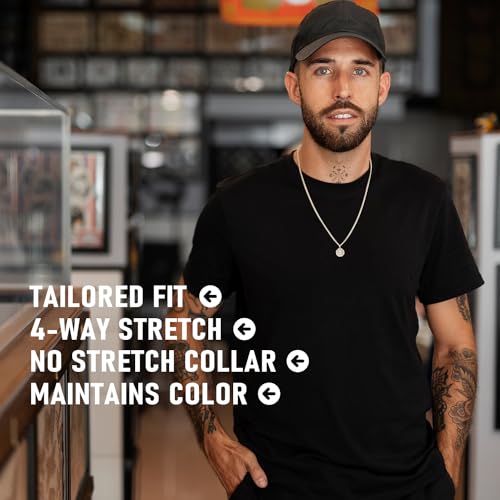 Men's Cotton Crew Neck T-Shirts 4-Pack - Soft Short Sleeve Basic Tees, Comfortable Classic Fit Jersey Shirts for Men3