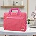 TECHGEAR Case for 11" - 12.3" Laptops, Portable Multi-functional Laptop Case with Adjustable Shoulder Strap, Luggage Strap & Suppressible Handles, Portable Sleeve Organiser Case Cover + Pockets PINK