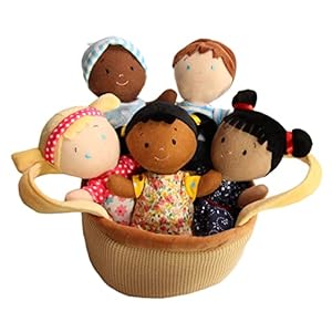 Basket of Buddies 8 Plush Diversity Dolls Toddler Dolls Preschool Dolls Multicultural Dolls Set of 5
