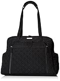 Vera Bradley Women's Microfiber Large Stroll Around Baby Diaper Bag, Classic Black