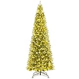 COSTWAY 360 cm Künstlicher Weihnachtsbaum mit Beleuchtung, Tannenbaum mit 800 warmweißen...