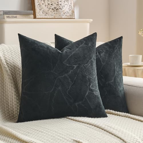 FUTEI Pack of 2 Velvet Throw Pillow Covers 26x26 Inch
