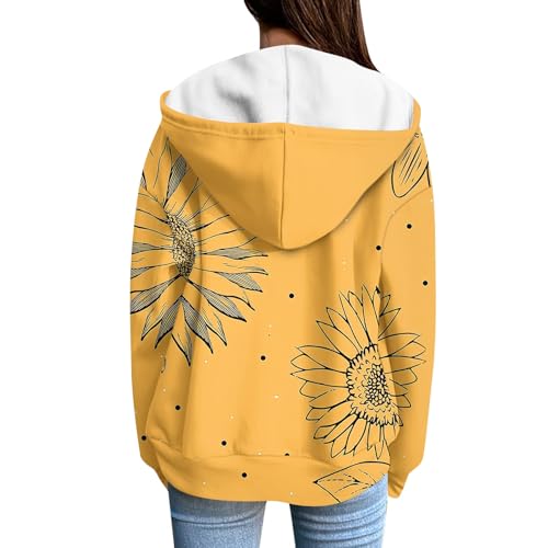 Zip Up Hoodie Women Casual Oversized Sweatshirts - Fall Fashion Fleece Lined Jacket - Thick Warm Coat Winter Clothing