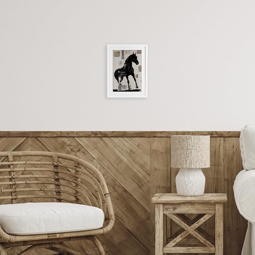 Affiche de cheval blanche sous verre pour sublimer un petit espace - 3
