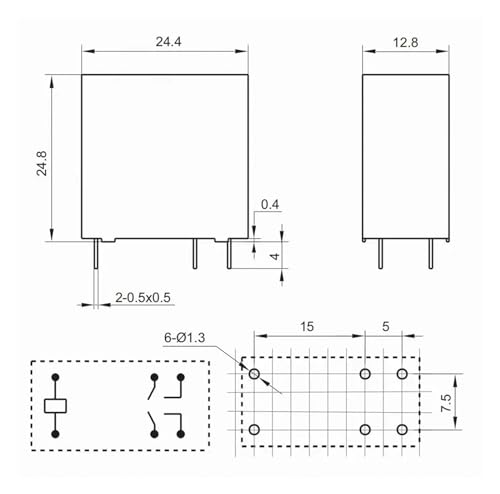 Relé JZC-42F 012-2HST con conmutación estable de 5A y alta resistencia térmica 3