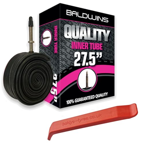 Baldwins Bike Inner Tube 27.5 x 2.20 to 2.40 Presta Valve & BALDYS TYRE LEVER