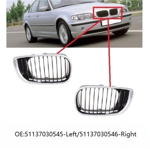 Parrilla delantera izquierda y derecha para parachoques de coche Serie 3 E46 2