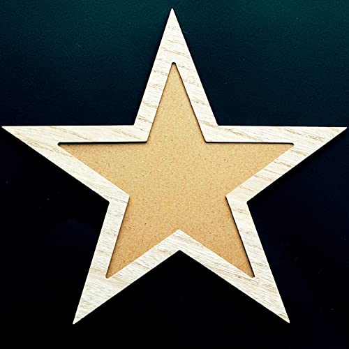 Givemojo 10X10 Star Shaped Wooden Photo Frame - Decorating Craft Frame With Star Shape #TOP1