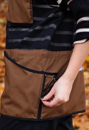 Dingo Gear Professionelle Weste für das Hundetraining, handgefertigt aus Ripstop und Mesh, viele funktionale Taschen, leicht, Farbe – Coyote Braun, Größe – XXL (S01498)