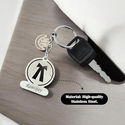 Image of SAVRI Personalized Stainless Steel Keychain | With Name Engraved | Premium Gift | Keyring for Office & Gifting