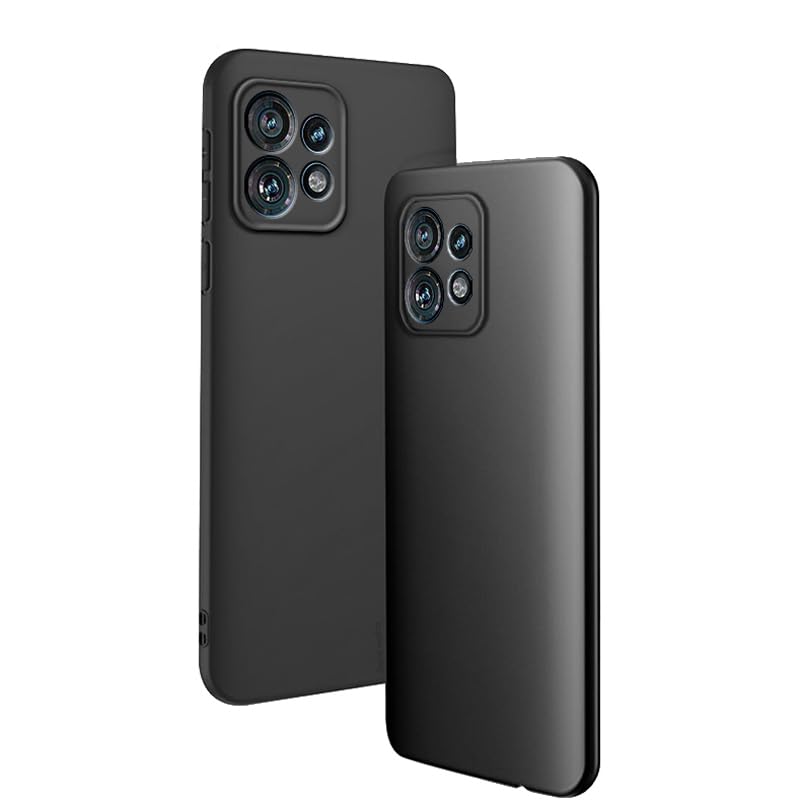 Image of Designerz hub Moto Edge 50 Pro Back Cover | Soft Silicone Slim Back Case Cover for Moto Edge 50 Pro - Black