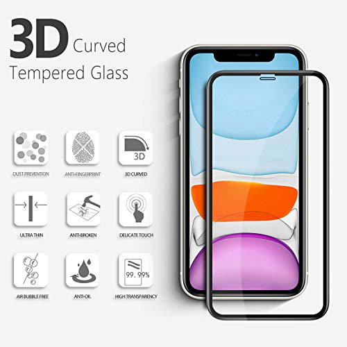 Image of DD SON Tempered Glass Screen Protector Compatible for iPhone XR / 11 with Edge to Edge Coverage and Easy Installation kit