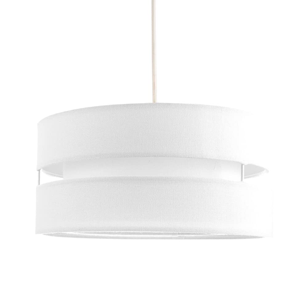 Happy Homewares - Pendant Shade - 3 Tier - White Linen