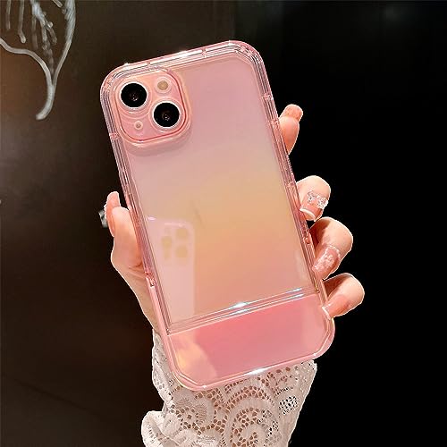 Coque de téléphone transparente rose laser de luxe pour iPhone X XR 11