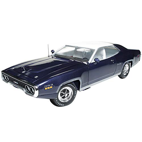1971 Plymouth Satellite Sebring Plus MCACN Purple with White Roof Limited Edition to 1002 Pieces Worldwide 1/18 Diecast Model Car by Autoworld AMM1146