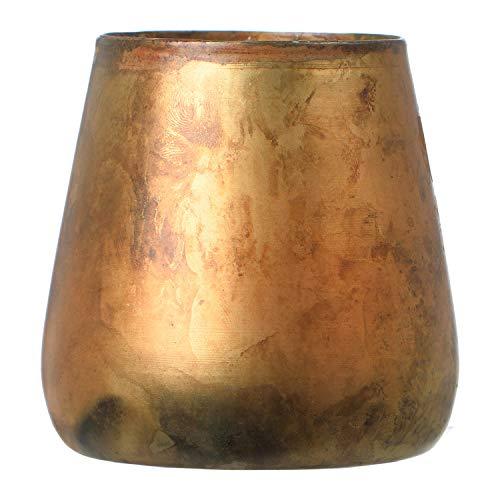 Creative Coop Antique Brass Pillar Candle Holder