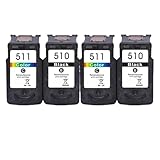 RTEYBGU Compatible for Canon PG-510 XL CL-511 XL Ink Cartridge Replacement for IP MP Series(2 BK 2 Color)