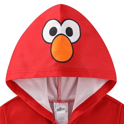 Sesame Street Elmo and Cookie Monster Boys Full Zip Up Hoodie for Toddler2