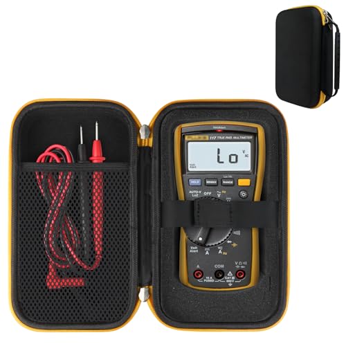 CAIOVSE Hard Multimeter Case for Fluke 117/115/116/114/113/177/178/179/233 Digital Multimeter, Compatiable with Fluke 101/106/107/ F15B+F17B+F18B+, Portable Protective Storage Box(Case Only)